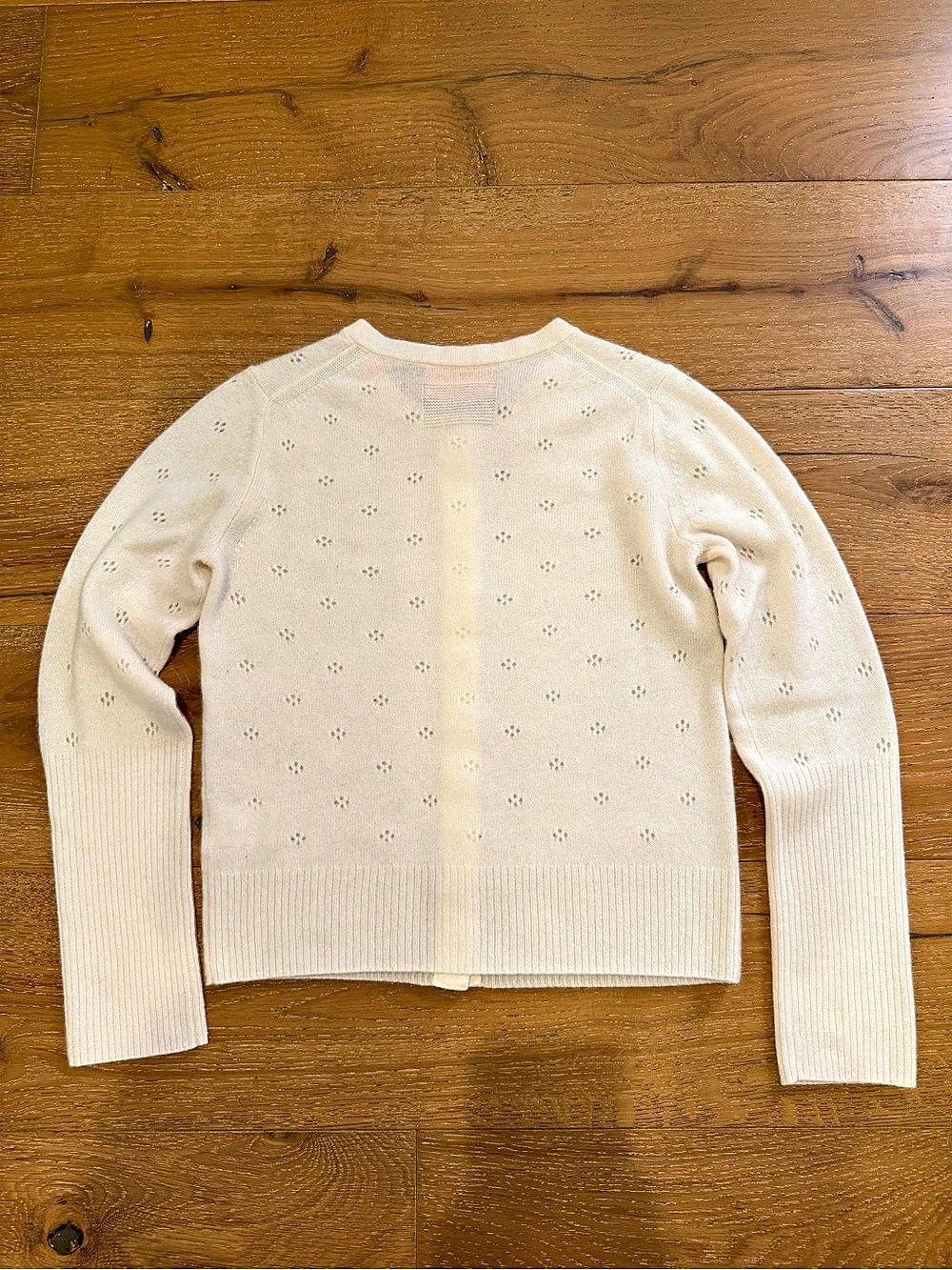 Guest in Residence Jane Pointelle 100% Cashmere Cardigan - size Medium - Picture 7 of 7